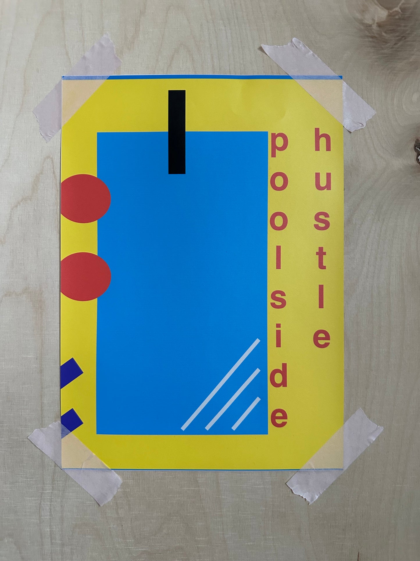 poolside hustle - Poster Hochformat