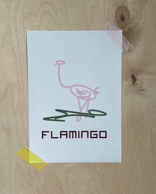 flamingo print